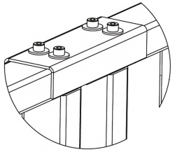 PERCo-RF01 0-05 - Накладка верхняя для стыковки секций ограждений
