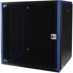 DR-600221 - 19" шкаф настенный телекоммуникационный (дверь: стекло; цвет: черный)