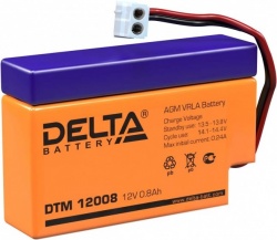 DTM 12008 - Аккумулятор свинцово-кислотный герметизированный, 0,8 А/ч