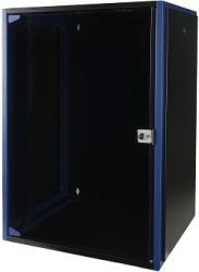 DR-600411 - 19" шкаф настенный телекоммуникационный (дверь: стекло; цвет: черный)