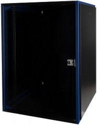 DR-600421 - 19" шкаф настенный телекоммуникационный (дверь: стекло; цвет: черный)