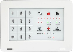 NV 8524 Универсальная пожарная сенсорная клавиатура на 10 зон