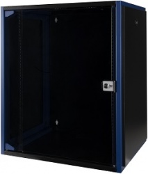 DR-600311 - 19" шкаф настенный телекоммуникационный (дверь: стекло; цвет: черный)