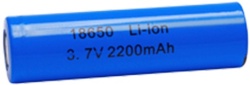 Аккумулятор Li-ion, 18650, 3.7V, 2200 mAh