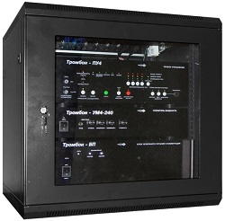 ТШ-126060Ч1 - 19" шкаф настенный телекоммуникационный (дверь: стекло; цвет: черный)