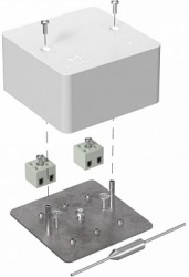 Коробка огнестойкая для кабель-канала 40-0460-FR2.5-4-П Е15-Е120 с термопредохранителем 85х85х45 Про