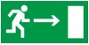 Знак E03 "Направление к эвакуационному выходу направо" фотолюминесцентный 150х300