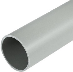 Труба ПВХ жесткая 2-х метровая легкая атмосферостойкая, д.20 мм, цвет: серый, 100м (PR.02420)