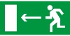 Знак E04 "Направление к эвакуационному выходу налево" фотолюминесцентный 150х300