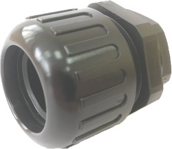 Муфта вводная усиленная (IP68) для гофрированных труб ВМУ-ГТ-25 (М25), д.25мм, цвет: черный, 1шт (PR