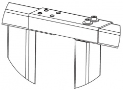 PERCo-RF01 0-06 - Накладка верхняя для стыковки секции ограждения