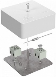 Коробка огнестойкая для кабель-канала 40-0450-FR1.5-4-П Е15-Е120 с термопредохранителем 75х75х30 Про