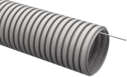 Труба ПВХ гибкая гофрированная д.63мм, с зондом, цвет: серый, 15м (CTG20-63-K41-015I)