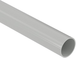 Труба ПВХ жёсткая гладкая д.25мм, лёгкая, 3м, цвет серый