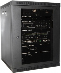 ТШ-156060Ч1 - 19" шкаф настенный телекоммуникационный (дверь: стекло; цвет: черный)