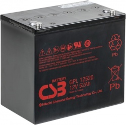 GPL 12520 CSB  - Аккумулятор свинцово-кислотный герметизированный, 52 А/ч