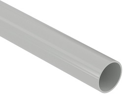 63925 | Труба ПВХ жёсткая гладкая д.25мм, лёгкая, 3м, цвет серый