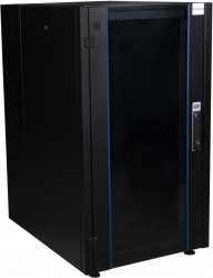 DR-700011 - 19" шкаф напольный телекоммуникационный (дверь: стекло; цвет: черный)